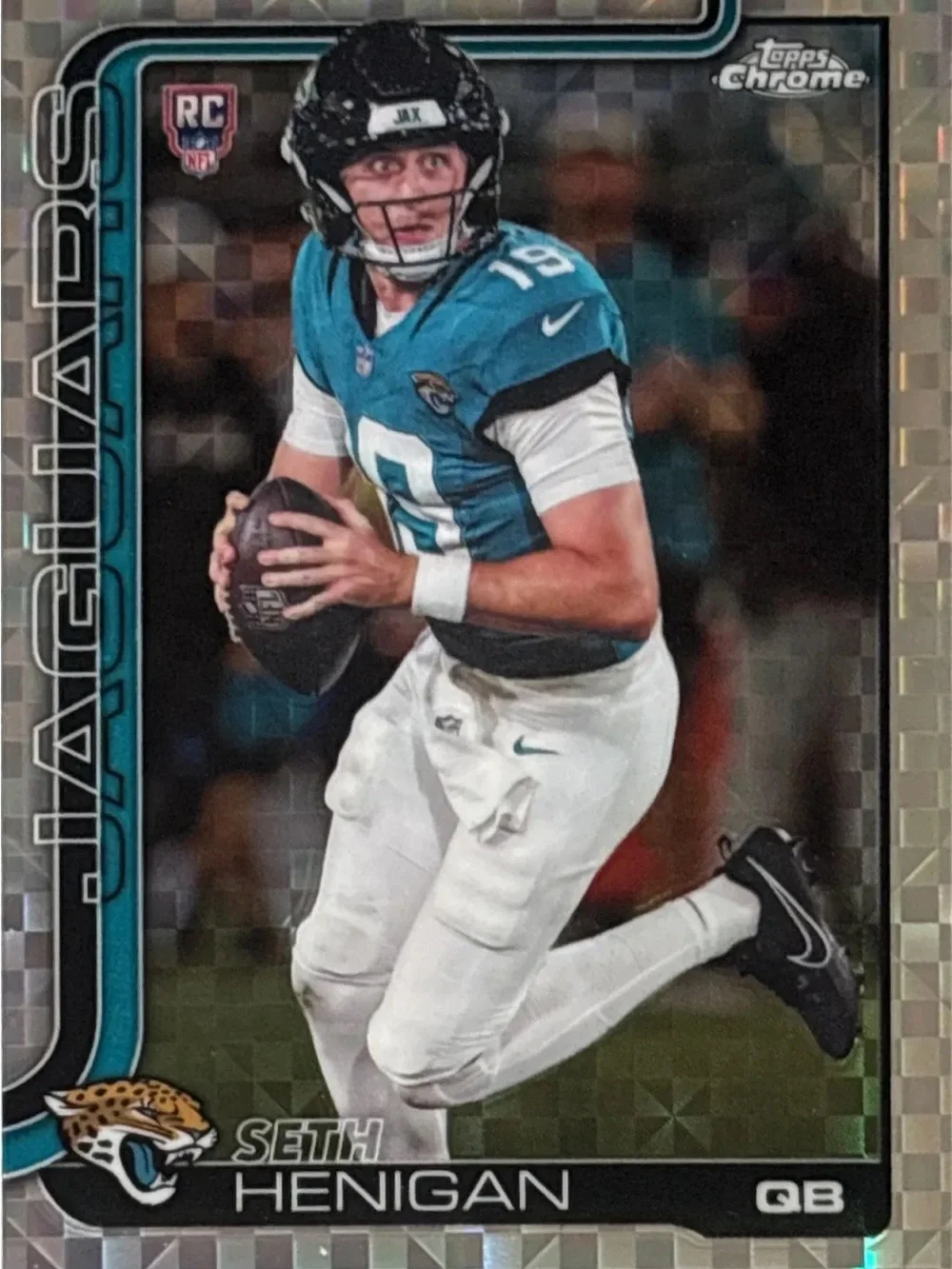 Topps Chrome Jaguars Rookie Football Card - Seth Henigan Prizm